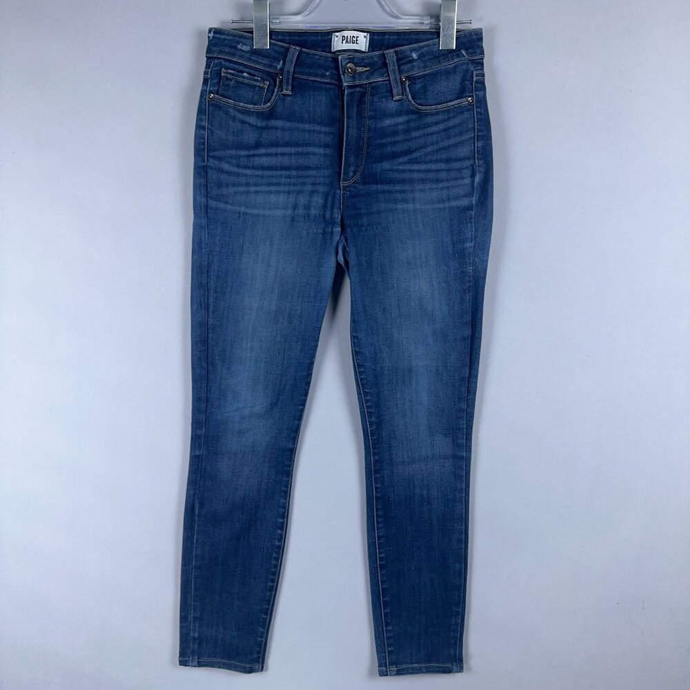 Paige Cropped Skinny Jeans Womens Size 28 Hoxton Ankle Medium Wash Blue